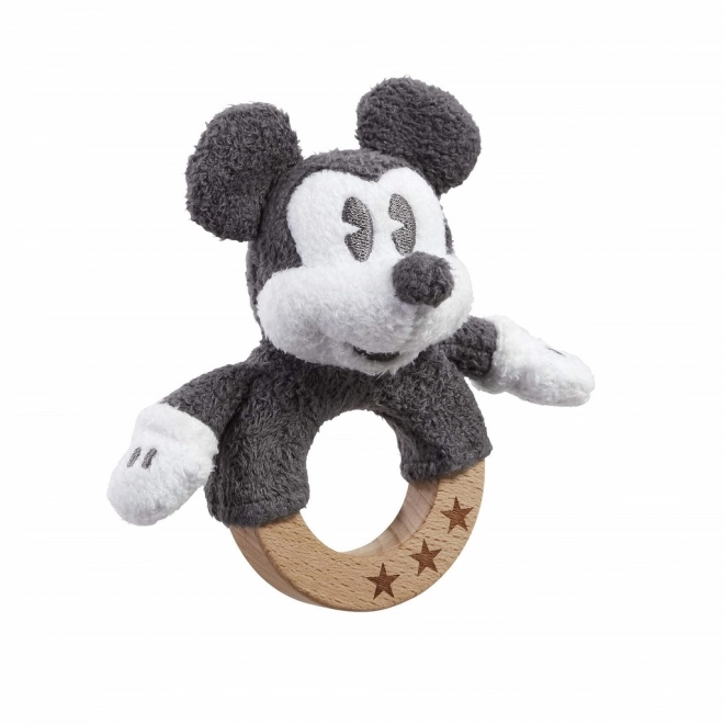 Sonaglio in legno e peluche Mickey Mouse