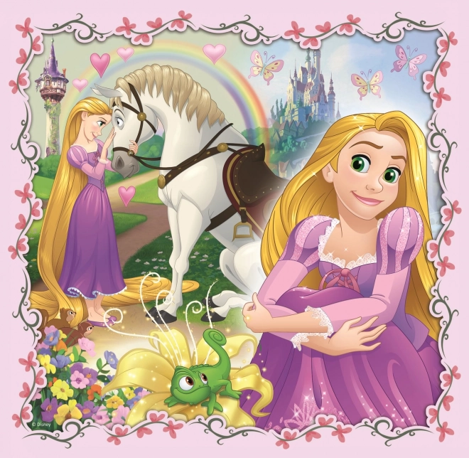 Puzzle Trefl principesse Disney con amici 3 in 1