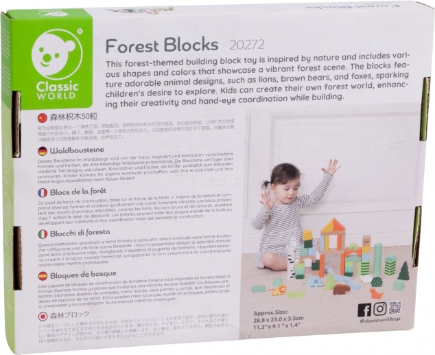 Blocchi di Legno Creativi Mondo della Foresta Classic World 50 pz