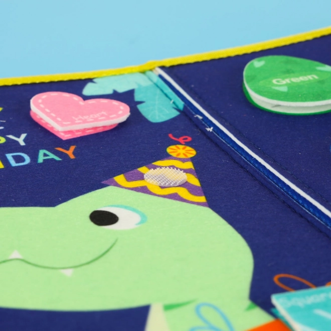 Tavola sensoriale manipolativa Montessori con tema di dinosauro blu