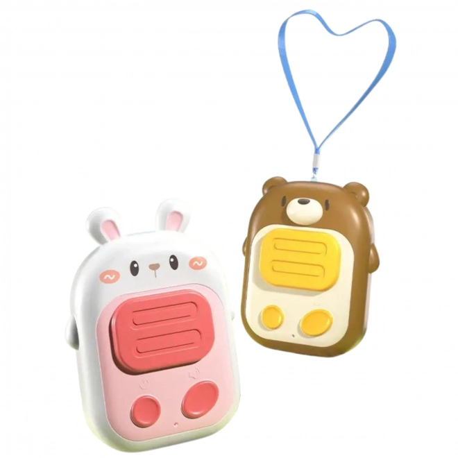 Walkie Talkie Set per Bambini a Forma di Orso e Coniglietto