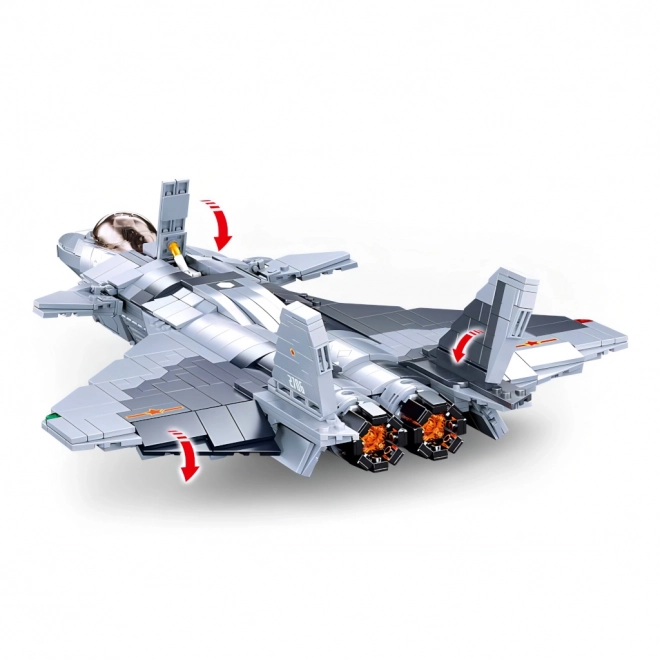 Aereo da Caccia Chengdu J-20 - Sluban Model Bricks