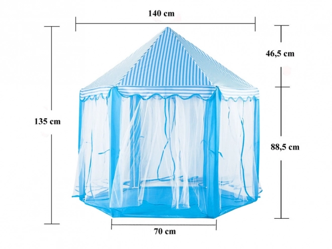 Tenda castello principessa per bambine – blu