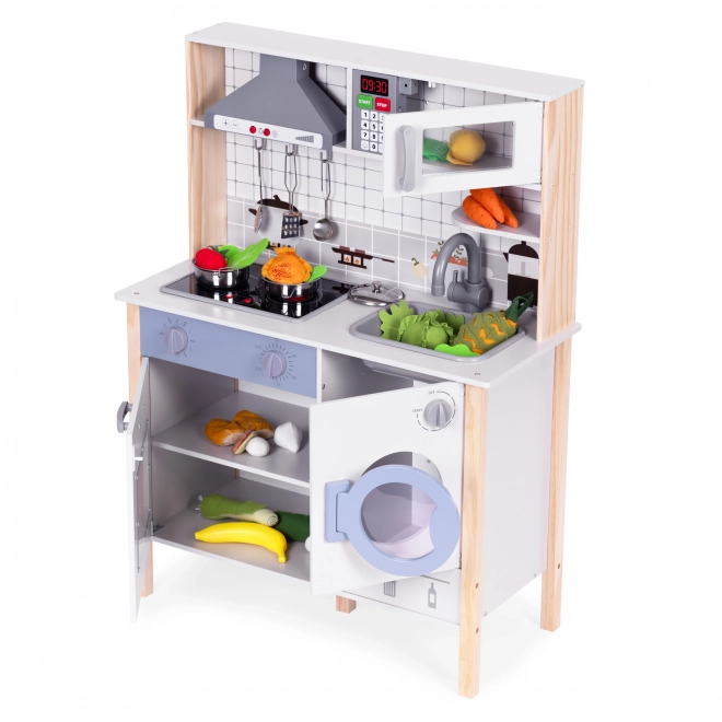 Cucina in legno per bambini ECOTOYS con suoni e luci LED