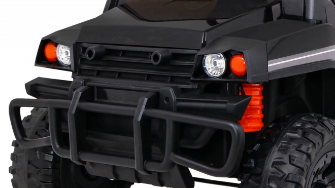 Pick-up agricolo per bambini nero + telecomando + portapacchi + pala + EVA + MP3 LED