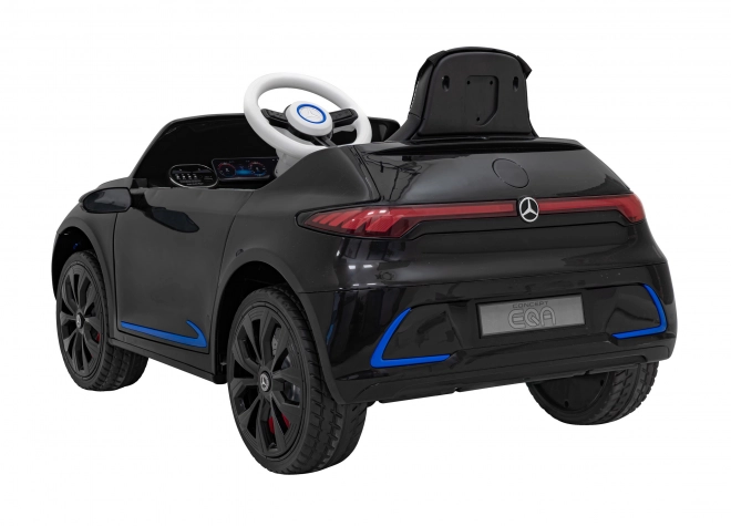 Mercedes Benz AMG EQA per bambini nero + Telecomando + Cinture di sicurezza a 5 punti + EVA + Display MP3 + LED