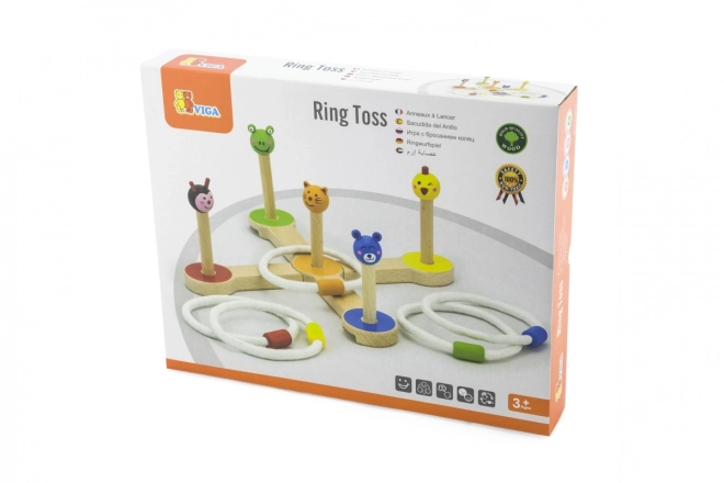 Gioco di abilità in legno lancio ad anelli animali Viga