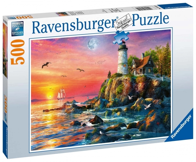 Ravensburger puzzle Faro al tramonto 500 pezzi