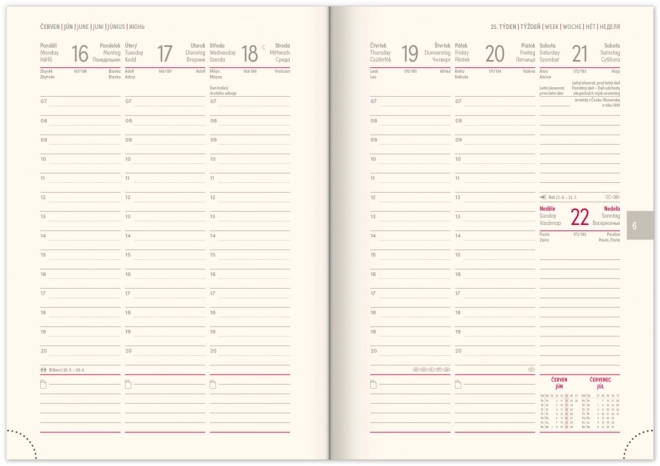 Agenda settimanale Vellum 2025 arancione