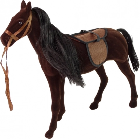 Figura di cavallo marrone con accessori per la pettinatura