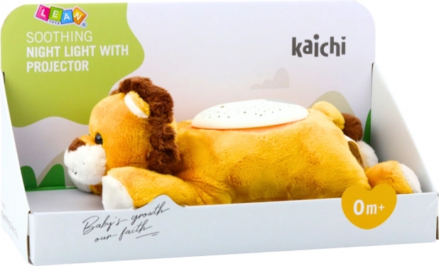 Leone di peluche con proiettore e suoni