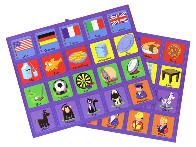 Carte illustrate con vocaboli inglesi