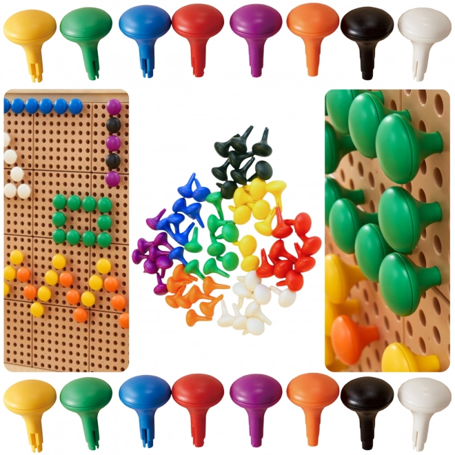 Jumbo chiodini colorati Masterkidz per lavagna STEM 64 pezzi - 8 colori