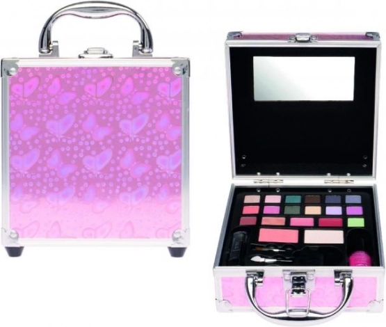 beauty case con farfalle – piccolo set make-up portatile per ragazze