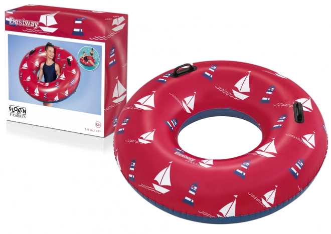 Gonfiabile Ciambella da Nuoto 119 cm Rosso Bestway