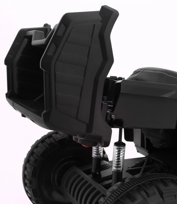 Quad XL ATV 2,4GHz a batteria per bambini nero/verde + telecomando + trazione 4x4 + portabagagli + avvio lento + EVA + LED audio
