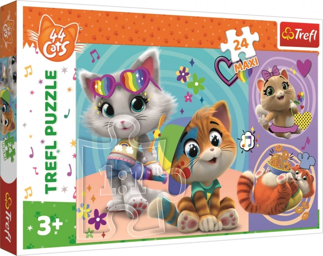 Puzzle MAXI 24 pezzi Gatti Felici