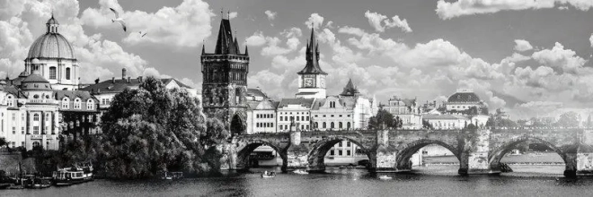 Puzzle panoramico di Praga 1000 pezzi Interdruk