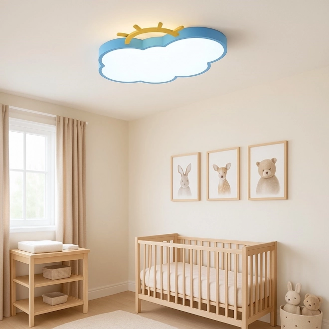 Lampada da soffitto a LED per bambini Chmurka con telecomando blu