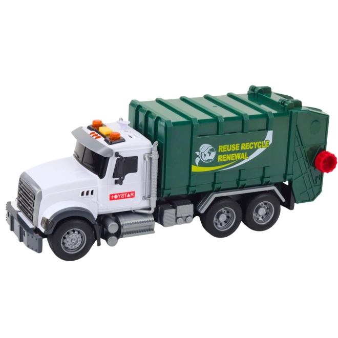 Camion per rifiuti verde con effetti 1:14