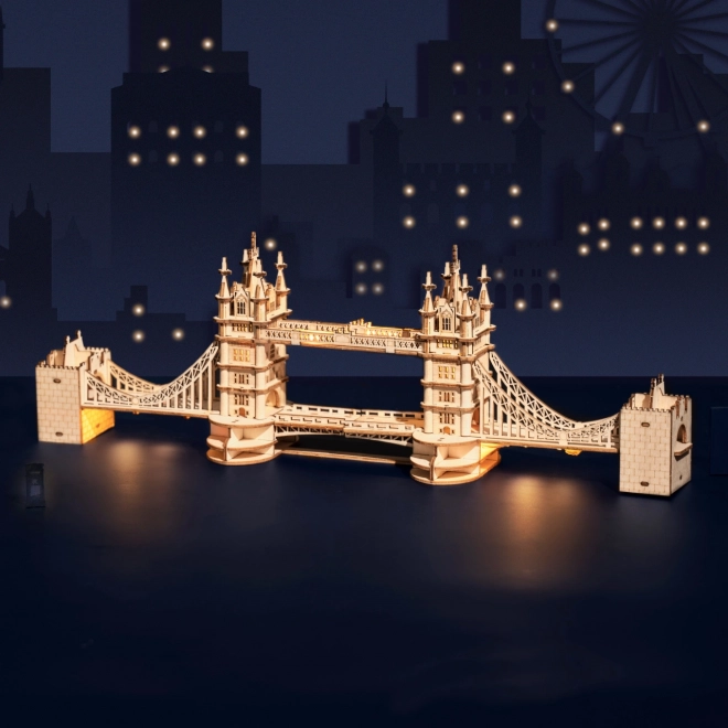 Puzzle in legno 3D Tower Bridge illuminato