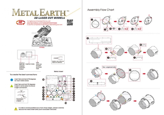 Puzzle 3D Metal Earth Telescopio Hubble