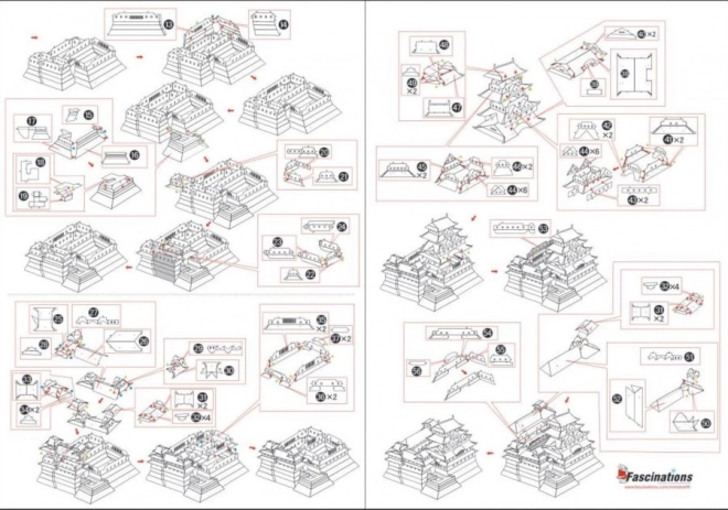 Puzzle 3D Castello di Himeji di METAL EARTH