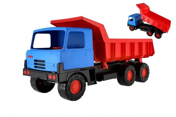 Camion Tatra 815 cabina rossa cassone blu plastica 75cm