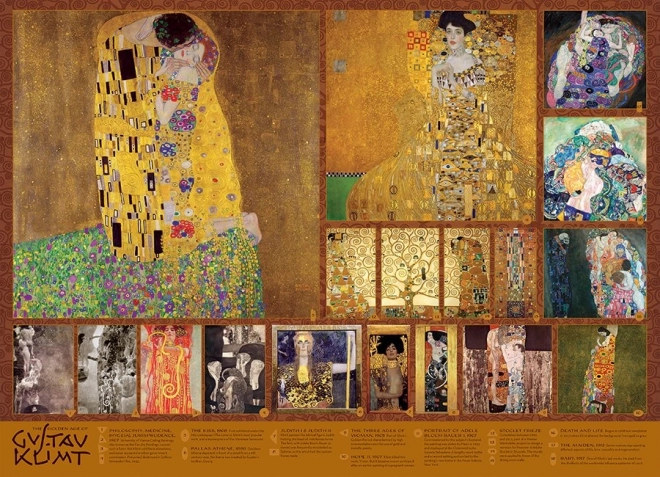 Puzzle Età d'Oro di Gustav Klimt 1000 Pezzi