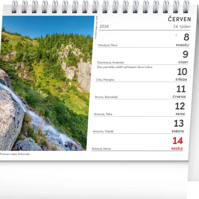 Calendario da tavolo Montagne Ceche 2026