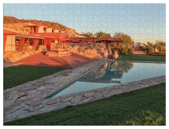 Puzzle Double Face Frank Lloyd Wright: Taliesin e Taliesin West 500 Pezzi