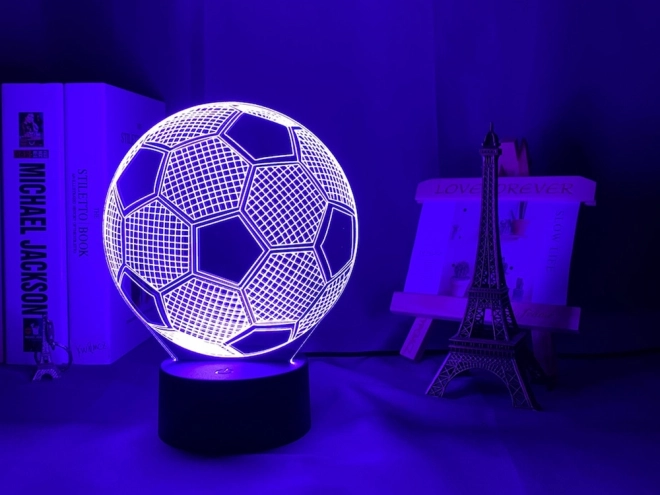 Lampada notturna 3D calcio con telecomando a colori