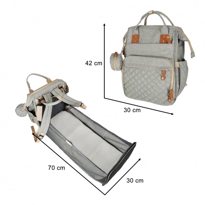 Zaino organizer per passeggino grigio