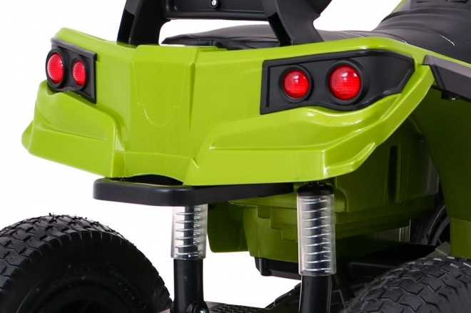 Quadriciclo ATV per bambini a batteria Air Quad Verde + ruote gonfiabili + radio MP3 + avvio lento