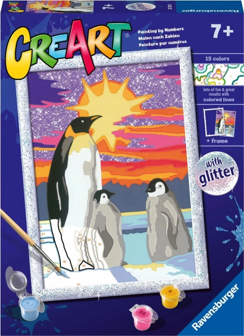 CreArt pinguini dipingere con i numeri Ravensburger