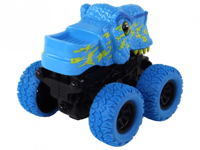 Veicolo Dino Tirannosauro Rex con Ruote in Gomma Blu