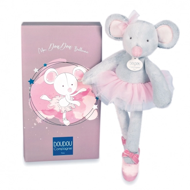 Doudou Set regalo - Giocattolo peluche topo grigio ballerina 30 cm