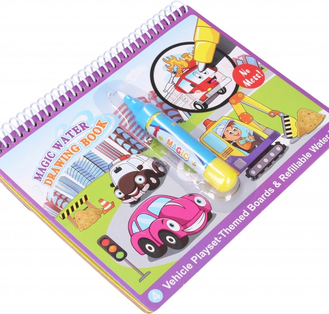 Libro da colorare ad acqua auto con penna