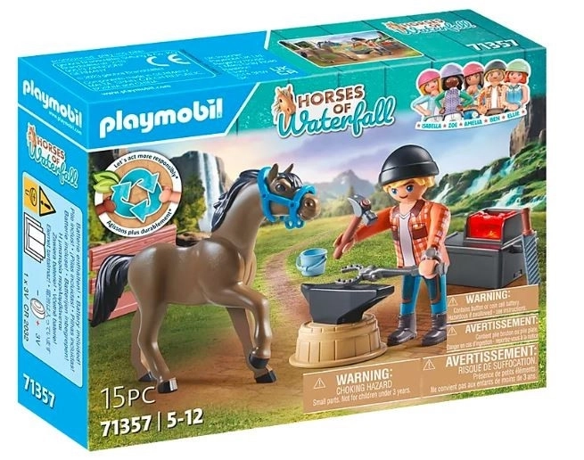 Set Figure PLAYMOBIL Horses: Maniscalco Ben e Cavallo Achilles