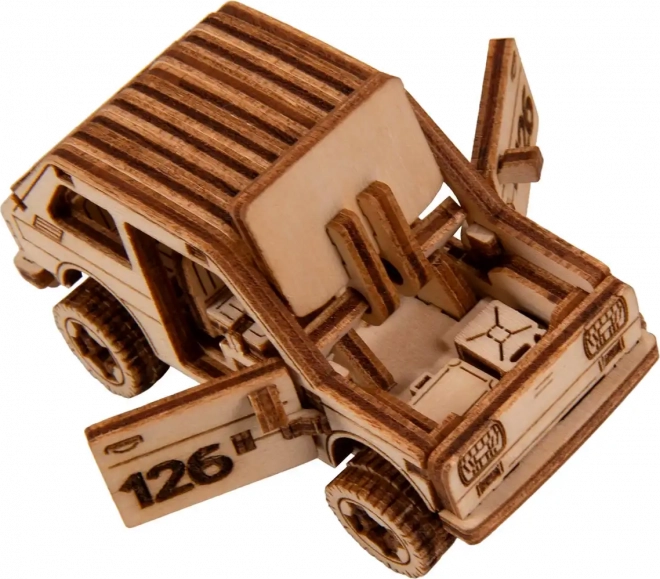 Puzzle 3D in legno - modello auto da rally