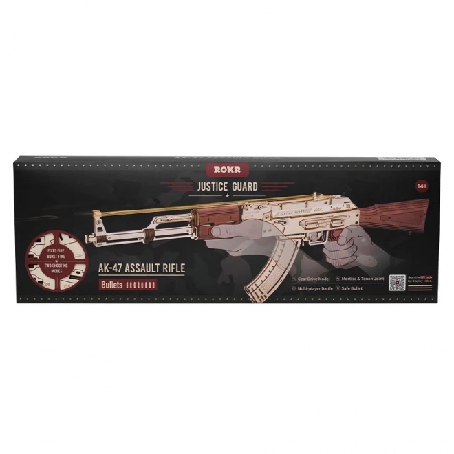 puzzle meccanico in legno 3D fucile d'assalto AK-47