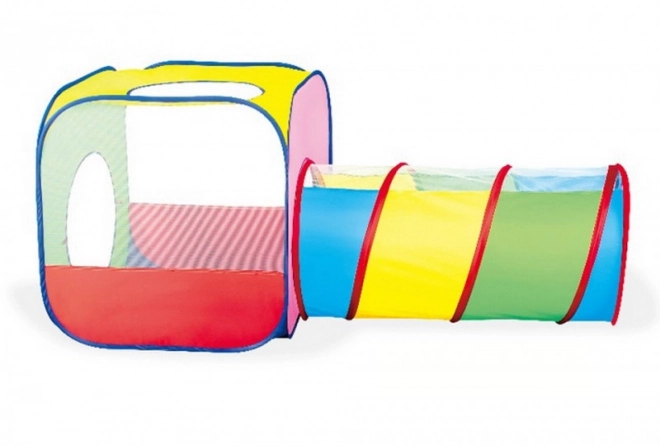 Tenda cubo con tunnel per bambini