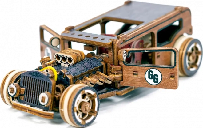 Puzzle 3D in legno Auto classica americana Hot Rod