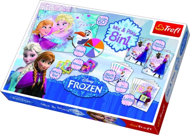 Collezione Giochi e Puzzle 8 in 1 Frozen