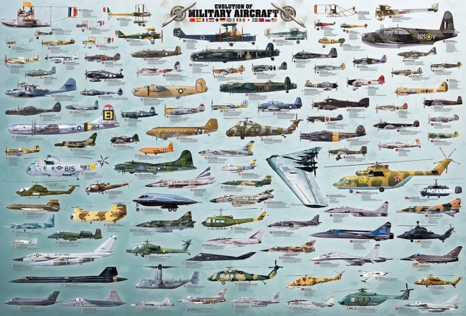 Puzzle Eurographics Aerei Militari 2000 Pezzi