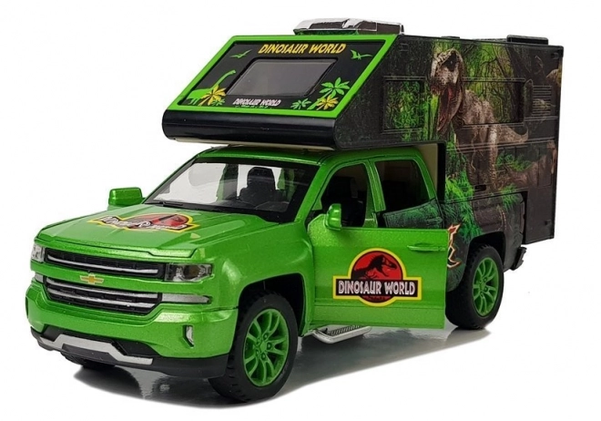 Camper con Dinosauri Verde