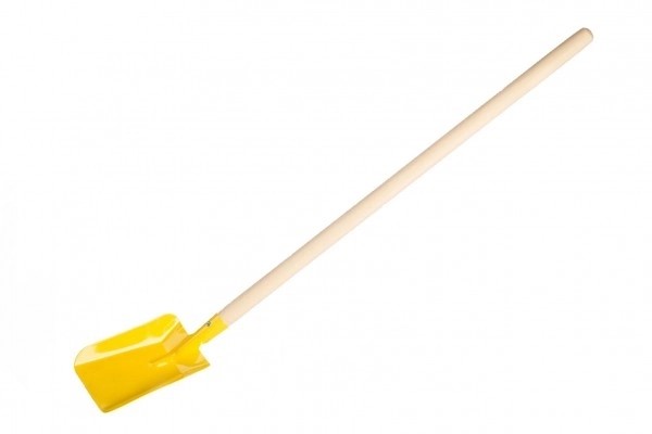 Pala piccola rossa con manico in legno 80cm – Giallo