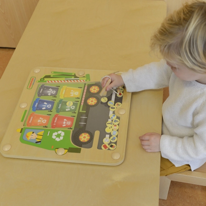 Tabella Magnetica Masterkidz Classificazione dei Rifiuti Camion da Riciclaggio Montessori