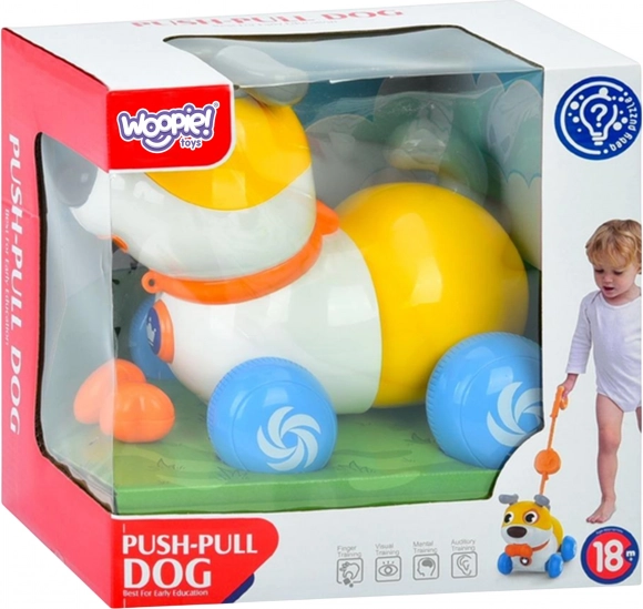 Cagnolino interattivo WOOPIE 2 in 1 pulsante che abbaia 360° per bambini 6m+