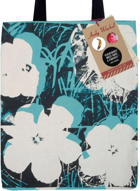 borsa di tela con fiori andy warhol